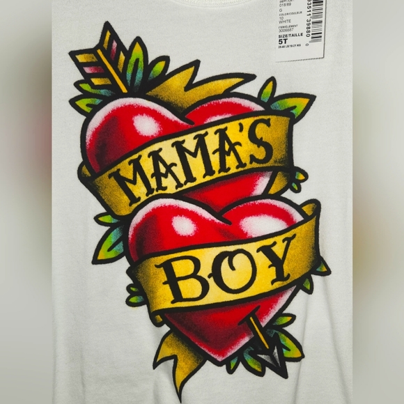 New Children’s Place “Mama’s Boy” T-shirt - Picture 2 of 2